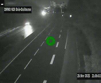 <h2>Webcam routière à hauteur de Bois-Guillaume en périphérie de Rouen. Vue orientée vers Rouen</h2>