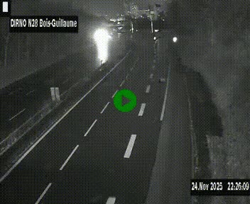 <h2>Webcam routière à hauteur de Bois-Guillaume en périphérie de Rouen. Vue orientée vers Rouen</h2>