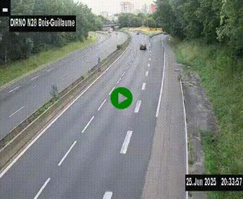 <h2>Webcam routière à hauteur de Bois-Guillaume en périphérie de Rouen. Vue orientée vers Rouen</h2>