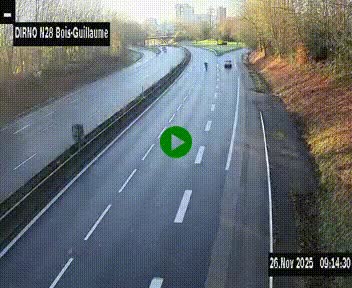 <h2>Webcam routière à hauteur de Bois-Guillaume en périphérie de Rouen. Vue orientée vers Rouen</h2>