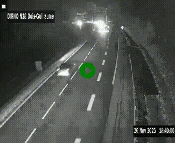 <h2>Webcam routière à hauteur de Bois-Guillaume en périphérie de Rouen. Vue orientée vers Rouen</h2>