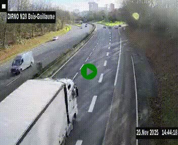 <h2>Webcam routière à hauteur de Bois-Guillaume en périphérie de Rouen. Vue orientée vers Rouen</h2>