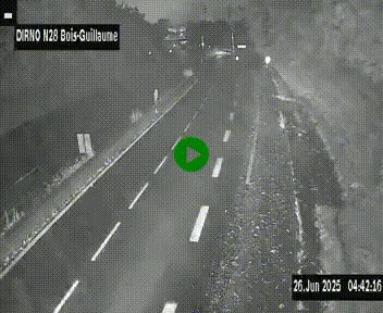 <h2>Webcam routière à hauteur de Bois-Guillaume en périphérie de Rouen. Vue orientée vers Rouen</h2>