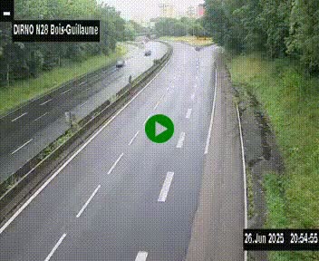 <h2>Webcam routière à hauteur de Bois-Guillaume en périphérie de Rouen. Vue orientée vers Rouen</h2>