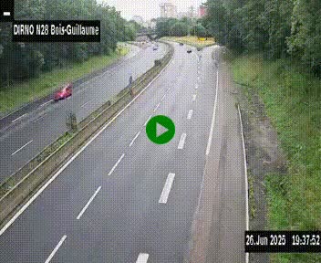 <h2>Webcam routière à hauteur de Bois-Guillaume en périphérie de Rouen. Vue orientée vers Rouen</h2>