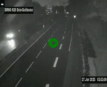 <h2>Webcam routière à hauteur de Bois-Guillaume en périphérie de Rouen. Vue orientée vers Rouen</h2>