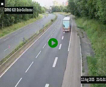<h2>Webcam routière à hauteur de Bois-Guillaume en périphérie de Rouen. Vue orientée vers Rouen</h2>