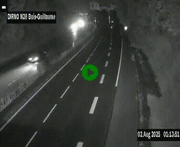 <h2>Webcam routière à hauteur de Bois-Guillaume en périphérie de Rouen. Vue orientée vers Rouen</h2>