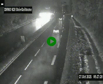 <h2>Webcam routière à hauteur de Bois-Guillaume en périphérie de Rouen. Vue orientée vers Rouen</h2>