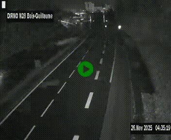 <h2>Webcam routière à hauteur de Bois-Guillaume en périphérie de Rouen. Vue orientée vers Rouen</h2>