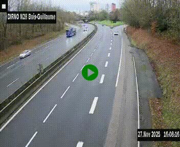 <h2>Webcam routière à hauteur de Bois-Guillaume en périphérie de Rouen. Vue orientée vers Rouen</h2>