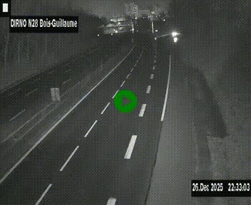 <h2>Webcam routière à hauteur de Bois-Guillaume en périphérie de Rouen. Vue orientée vers Rouen</h2>