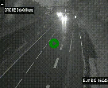 <h2>Webcam routière à hauteur de Bois-Guillaume en périphérie de Rouen. Vue orientée vers Rouen</h2>