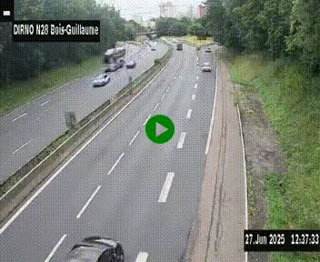 <h2>Webcam routière à hauteur de Bois-Guillaume en périphérie de Rouen. Vue orientée vers Rouen</h2>