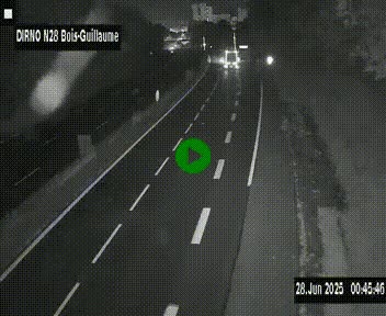 <h2>Webcam routière à hauteur de Bois-Guillaume en périphérie de Rouen. Vue orientée vers Rouen</h2>