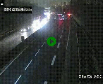 <h2>Webcam routière à hauteur de Bois-Guillaume en périphérie de Rouen. Vue orientée vers Rouen</h2>