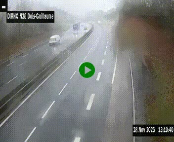 <h2>Webcam routière à hauteur de Bois-Guillaume en périphérie de Rouen. Vue orientée vers Rouen</h2>