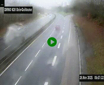 <h2>Webcam routière à hauteur de Bois-Guillaume en périphérie de Rouen. Vue orientée vers Rouen</h2>