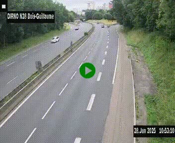 <h2>Webcam routière à hauteur de Bois-Guillaume en périphérie de Rouen. Vue orientée vers Rouen</h2>