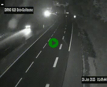 <h2>Webcam routière à hauteur de Bois-Guillaume en périphérie de Rouen. Vue orientée vers Rouen</h2>