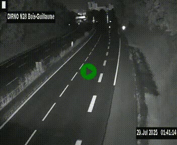 <h2>Webcam routière à hauteur de Bois-Guillaume en périphérie de Rouen. Vue orientée vers Rouen</h2>