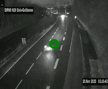 <h2>Webcam routière à hauteur de Bois-Guillaume en périphérie de Rouen. Vue orientée vers Rouen</h2>