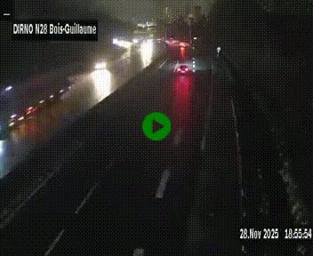 <h2>Webcam routière à hauteur de Bois-Guillaume en périphérie de Rouen. Vue orientée vers Rouen</h2>