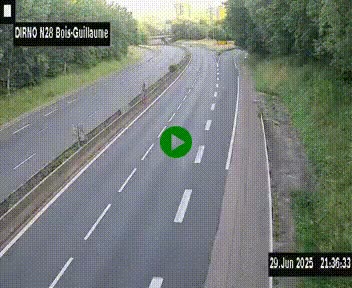 <h2>Webcam routière à hauteur de Bois-Guillaume en périphérie de Rouen. Vue orientée vers Rouen</h2>
