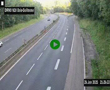 <h2>Webcam routière à hauteur de Bois-Guillaume en périphérie de Rouen. Vue orientée vers Rouen</h2>