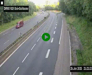 <h2>Webcam routière à hauteur de Bois-Guillaume en périphérie de Rouen. Vue orientée vers Rouen</h2>