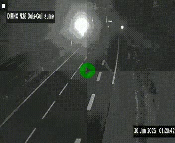 <h2>Webcam routière à hauteur de Bois-Guillaume en périphérie de Rouen. Vue orientée vers Rouen</h2>