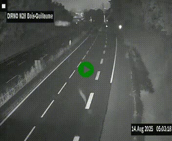 <h2>Webcam routière à hauteur de Bois-Guillaume en périphérie de Rouen. Vue orientée vers Rouen</h2>