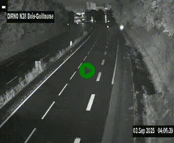 <h2>Webcam routière à hauteur de Bois-Guillaume en périphérie de Rouen. Vue orientée vers Rouen</h2>