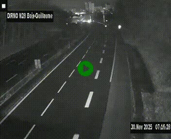 <h2>Webcam routière à hauteur de Bois-Guillaume en périphérie de Rouen. Vue orientée vers Rouen</h2>