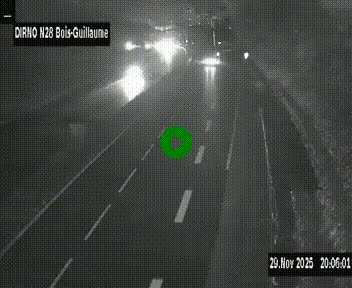 <h2>Webcam routière à hauteur de Bois-Guillaume en périphérie de Rouen. Vue orientée vers Rouen</h2>