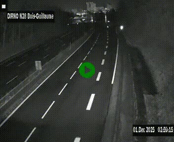 <h2>Webcam routière à hauteur de Bois-Guillaume en périphérie de Rouen. Vue orientée vers Rouen</h2>