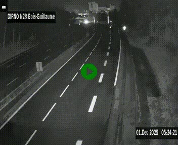 <h2>Webcam routière à hauteur de Bois-Guillaume en périphérie de Rouen. Vue orientée vers Rouen</h2>