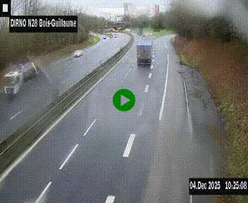 <h2>Webcam routière à hauteur de Bois-Guillaume en périphérie de Rouen. Vue orientée vers Rouen</h2>