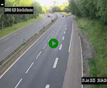 <h2>Webcam routière à hauteur de Bois-Guillaume en périphérie de Rouen. Vue orientée vers Rouen</h2>