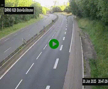 <h2>Webcam routière à hauteur de Bois-Guillaume en périphérie de Rouen. Vue orientée vers Rouen</h2>