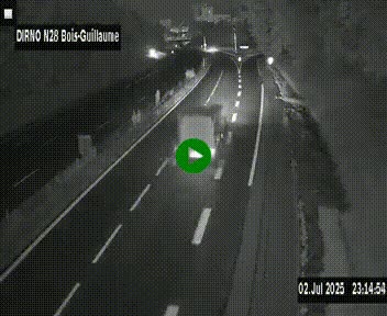 <h2>Webcam routière à hauteur de Bois-Guillaume en périphérie de Rouen. Vue orientée vers Rouen</h2>