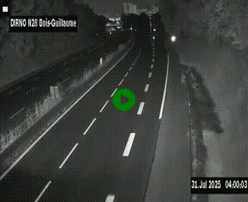<h2>Webcam routière à hauteur de Bois-Guillaume en périphérie de Rouen. Vue orientée vers Rouen</h2>