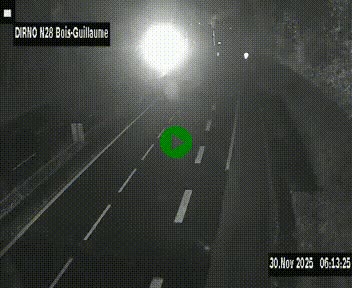 <h2>Webcam routière à hauteur de Bois-Guillaume en périphérie de Rouen. Vue orientée vers Rouen</h2>