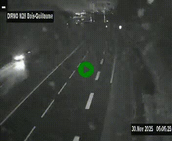 <h2>Webcam routière à hauteur de Bois-Guillaume en périphérie de Rouen. Vue orientée vers Rouen</h2>