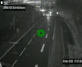 <h2>Webcam routière à hauteur de Bois-Guillaume en périphérie de Rouen. Vue orientée vers Rouen</h2>