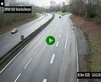 <h2>Webcam routière à hauteur de Bois-Guillaume en périphérie de Rouen. Vue orientée vers Rouen</h2>