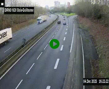 <h2>Webcam routière à hauteur de Bois-Guillaume en périphérie de Rouen. Vue orientée vers Rouen</h2>