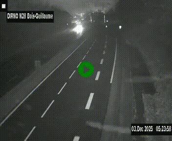 <h2>Webcam routière à hauteur de Bois-Guillaume en périphérie de Rouen. Vue orientée vers Rouen</h2>