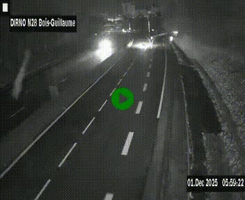 <h2>Webcam routière à hauteur de Bois-Guillaume en périphérie de Rouen. Vue orientée vers Rouen</h2>