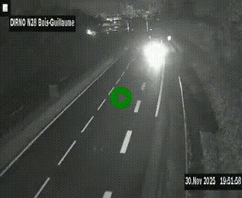 <h2>Webcam routière à hauteur de Bois-Guillaume en périphérie de Rouen. Vue orientée vers Rouen</h2>